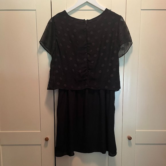 Black Short Sleeve Mini Dress by Dex, Size L - Picture 4 of 4